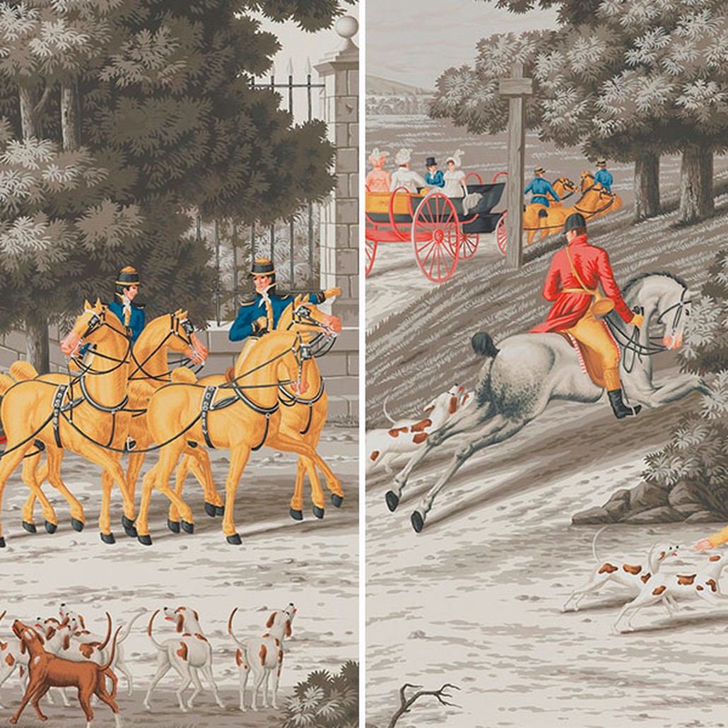 Обои ручная роспись La Chasse de Compiègne Jacquemart on Eau Forte