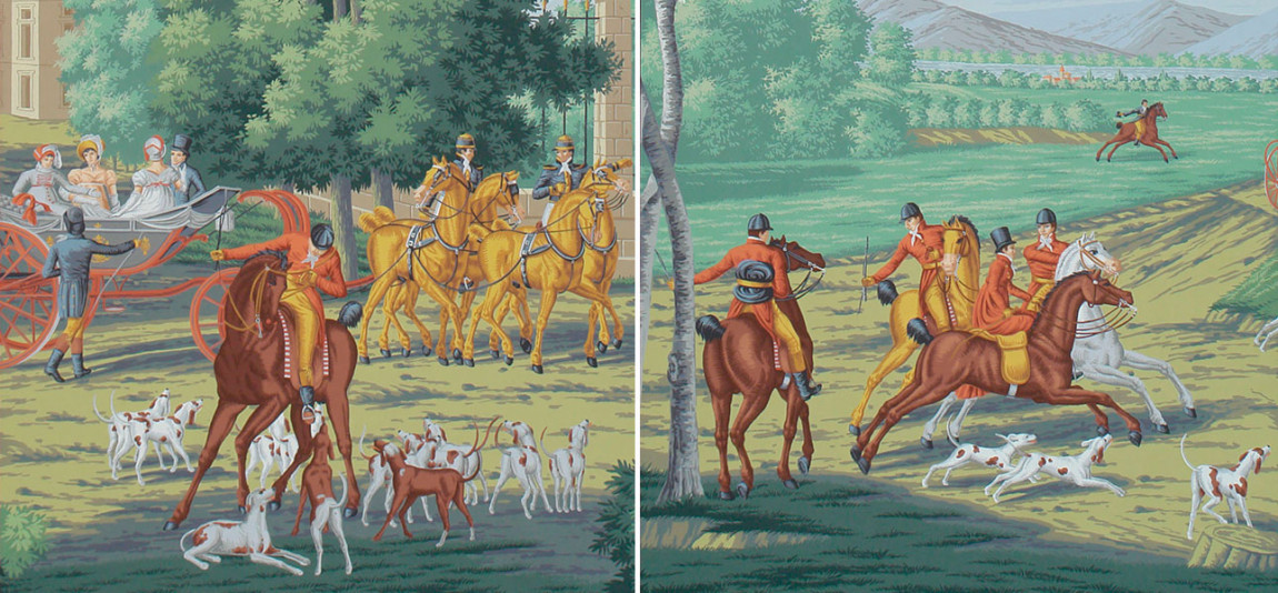 Обои ручная роспись La Chasse de Compiègne Papyrus
