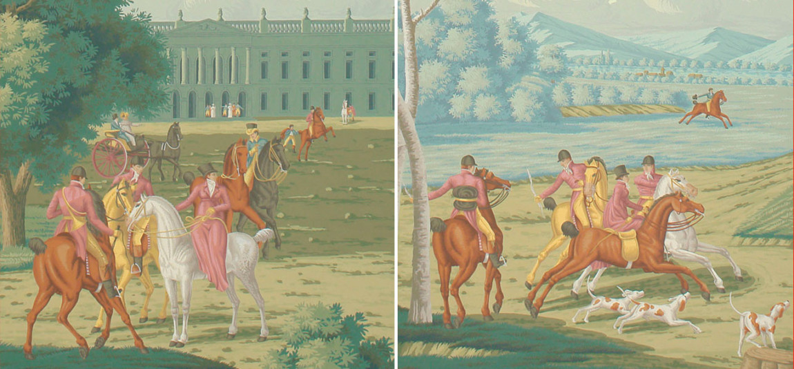 Обои ручная роспись La Chasse de Compiegne Brume