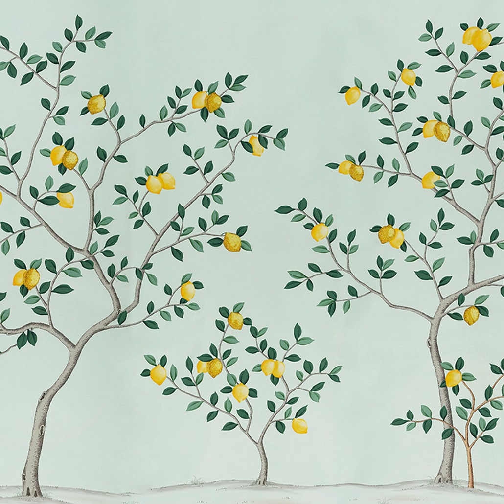 Обои ручная роспись Lemon Grove Ice Blue