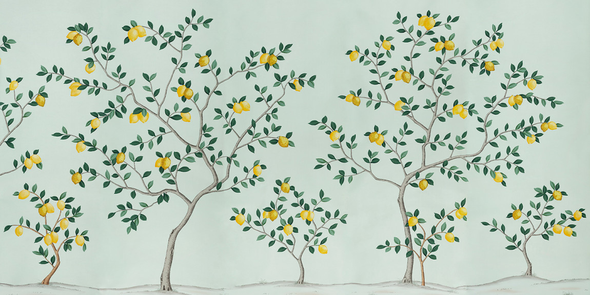 Обои ручная роспись Lemon Grove Ice Blue