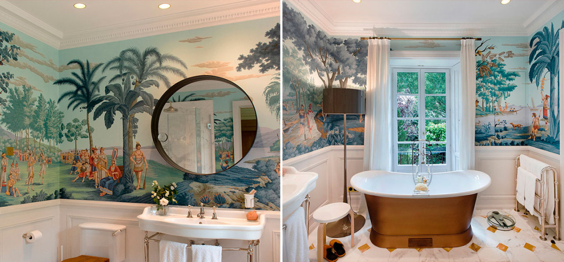 Обои ручная роспись Les Sauvages de la Mer Pacifique Charvet on scenic paper