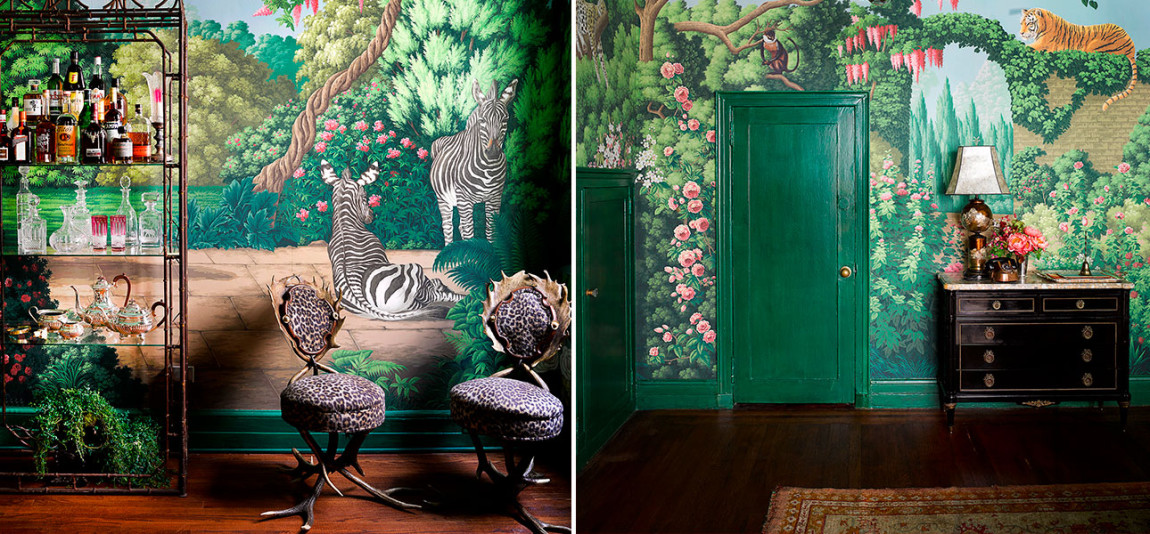 Обои ручная роспись Magical Menagerie Special Colourway on scenic paper