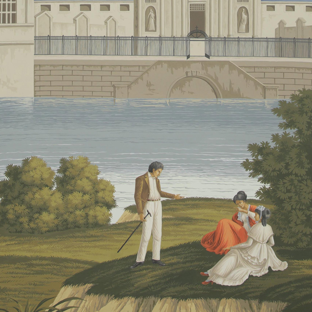 Обои ручная роспись Monuments of Paris Roberts on scenic paper