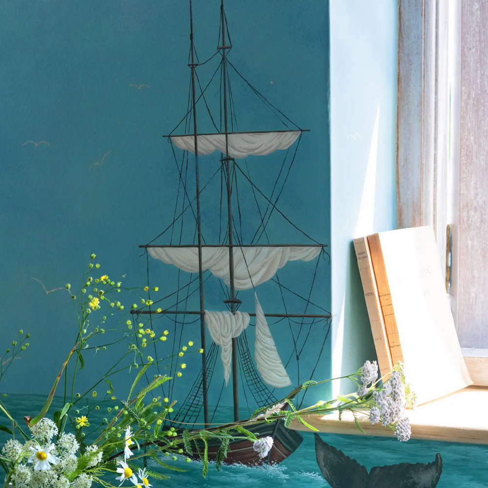 Обои ручная роспись Nantucket Crossing Brandt colourway on scenic paper