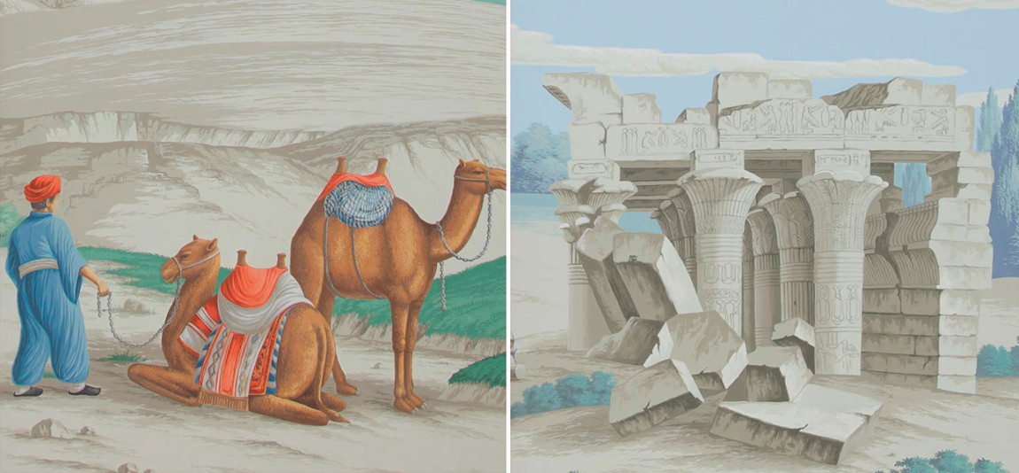 Обои ручная роспись Napoleon's Campaign in Egypt Byzantine on scenic paper