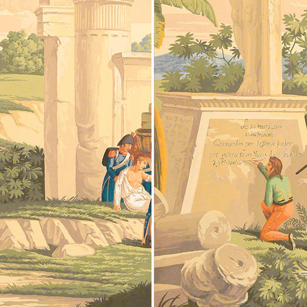 Обои ручная роспись Napoleon's Campaign in Egypt Papyrus on scenic paper