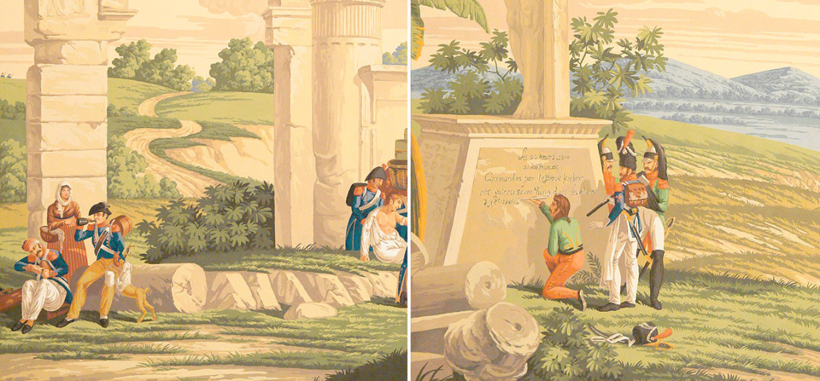 Обои ручная роспись Napoleon's Campaign in Egypt Papyrus on scenic paper