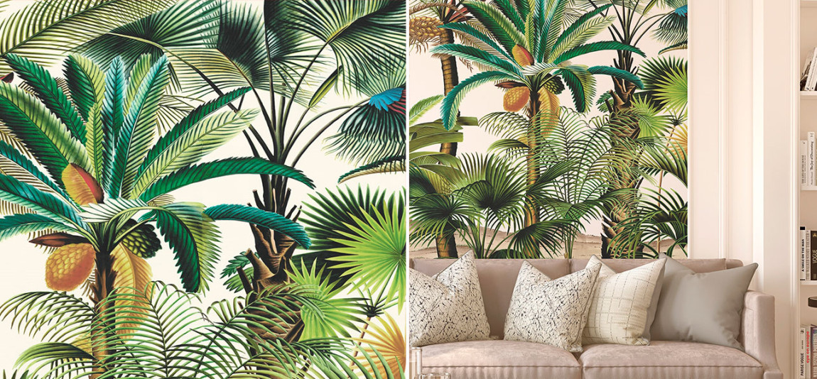 Обои ручная роспись Palmetum Ivory