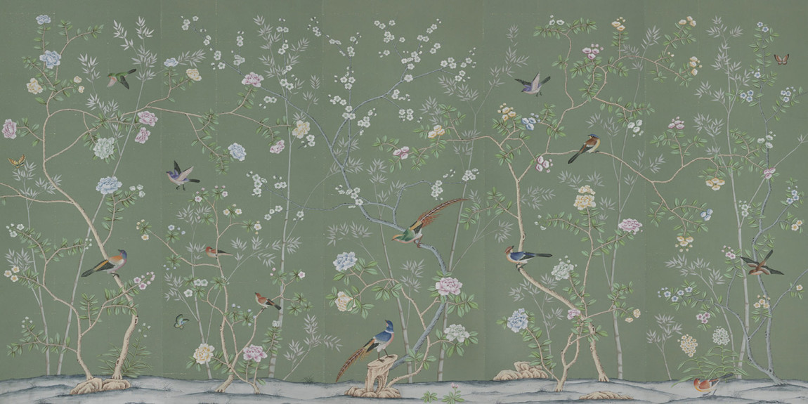 Обои ручная роспись Portobello Blue Grey