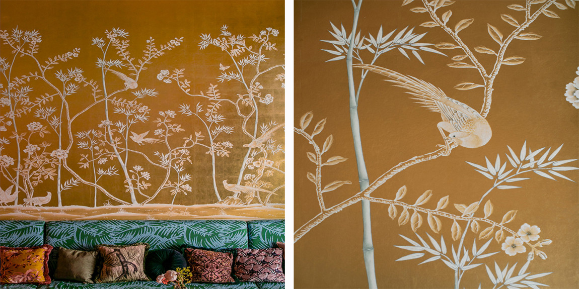 Обои ручная роспись Portobello Deep Rich Gold II