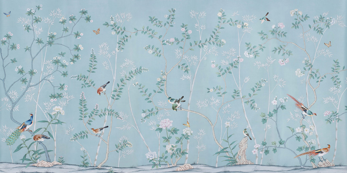 Обои ручная роспись Portobello Duck Egg