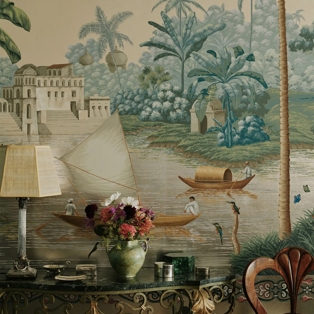 Обои ручная роспись River Scenes of Bengal Kolkata