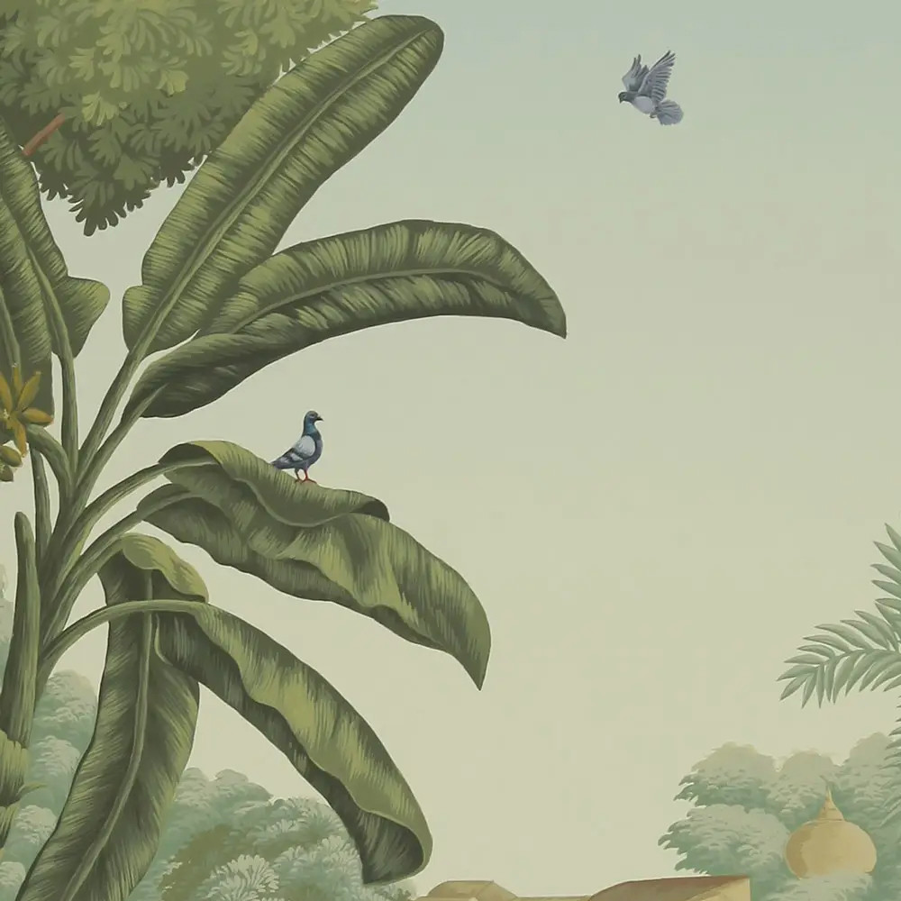 Обои ручная роспись River Scenes of Bengal Verdoyant