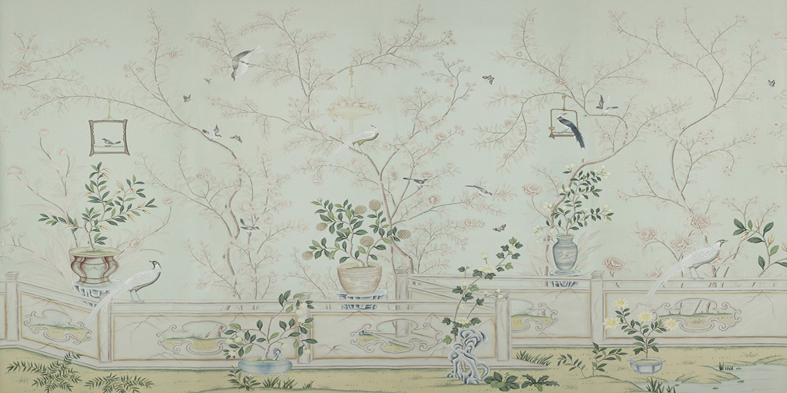 Обои ручная роспись Salon Vert Adam Grey