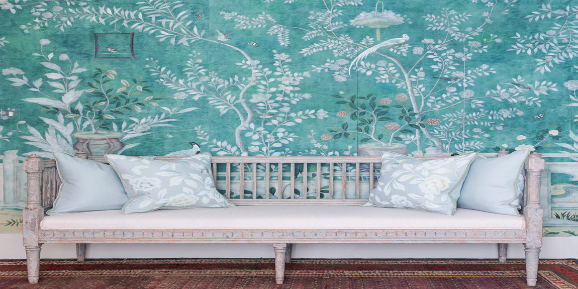 Обои ручная роспись Salon Vert Neptune Green Edo