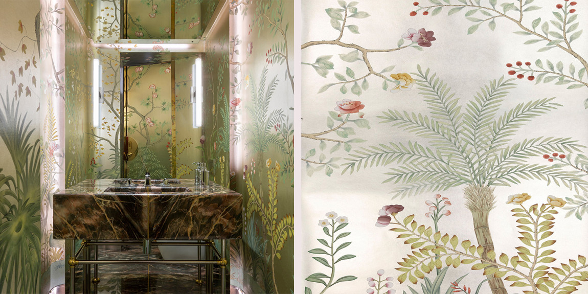 Обои ручная роспись Sans Soucis Mauve Silver