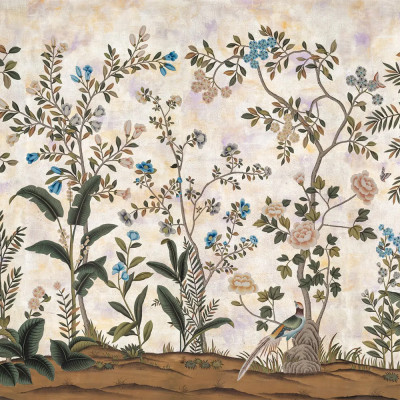 Обои ручная роспись Siam White Metal