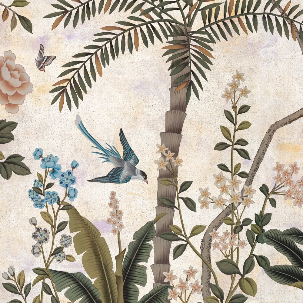 Обои ручная роспись Siam White Metal