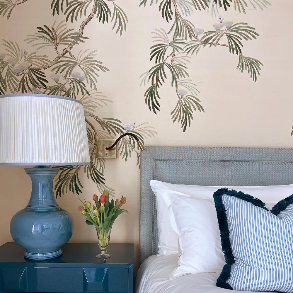 Обои ручная роспись Silk Tree Special Colurway on Sabbia slub silk