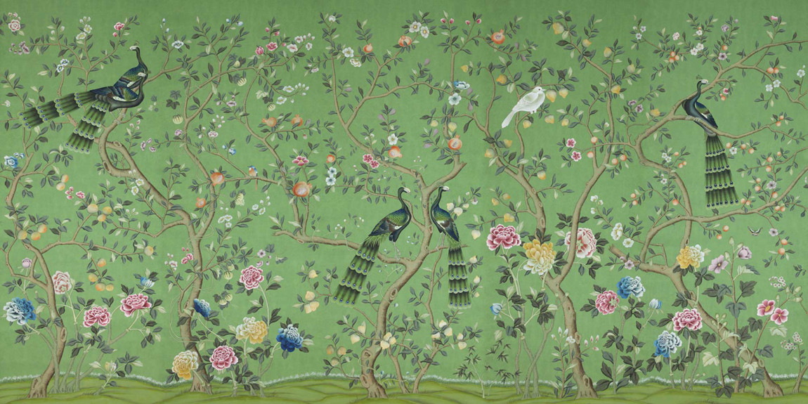 Обои ручная роспись St Laurent Apple Green