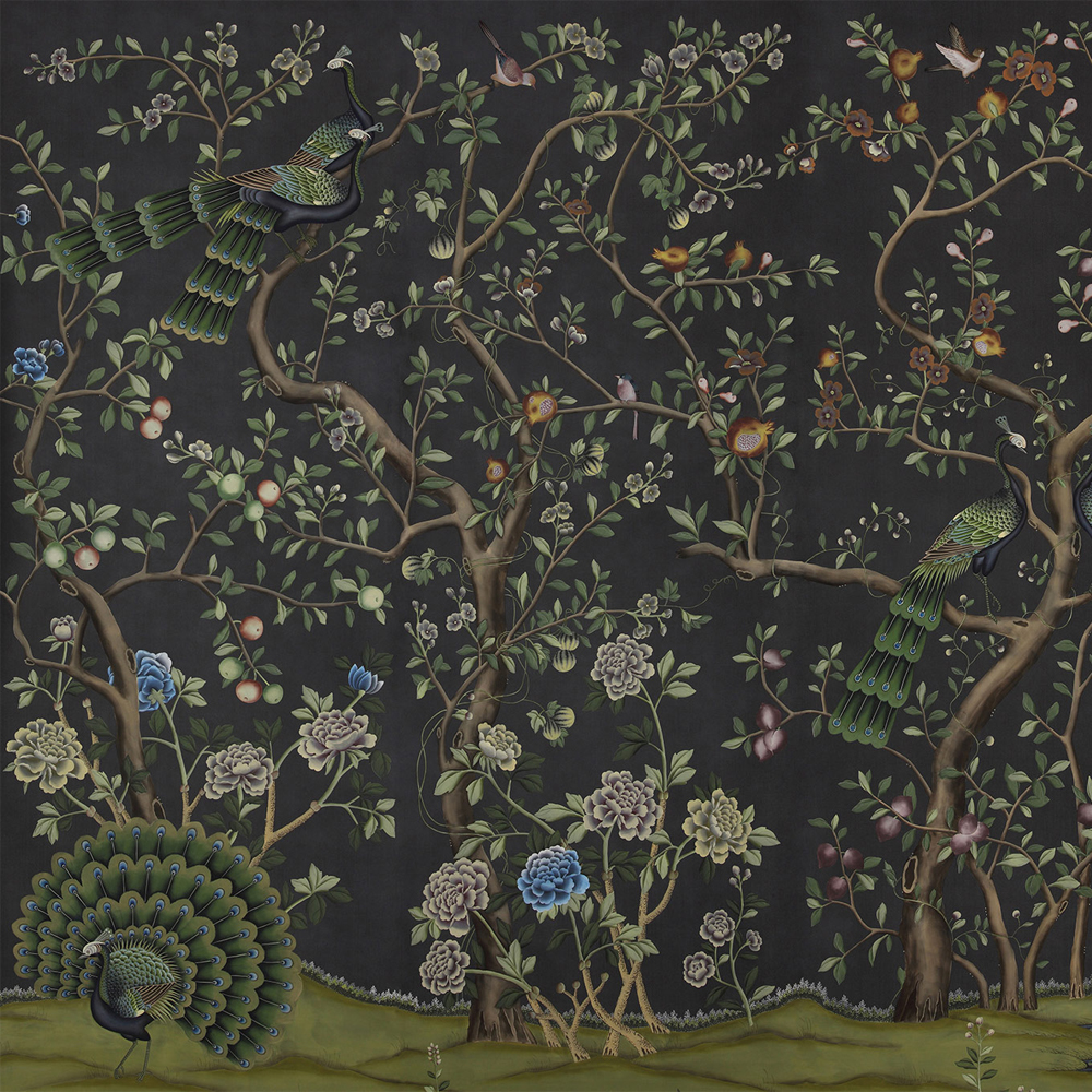 Обои ручная роспись St Laurent Casino metallic silk