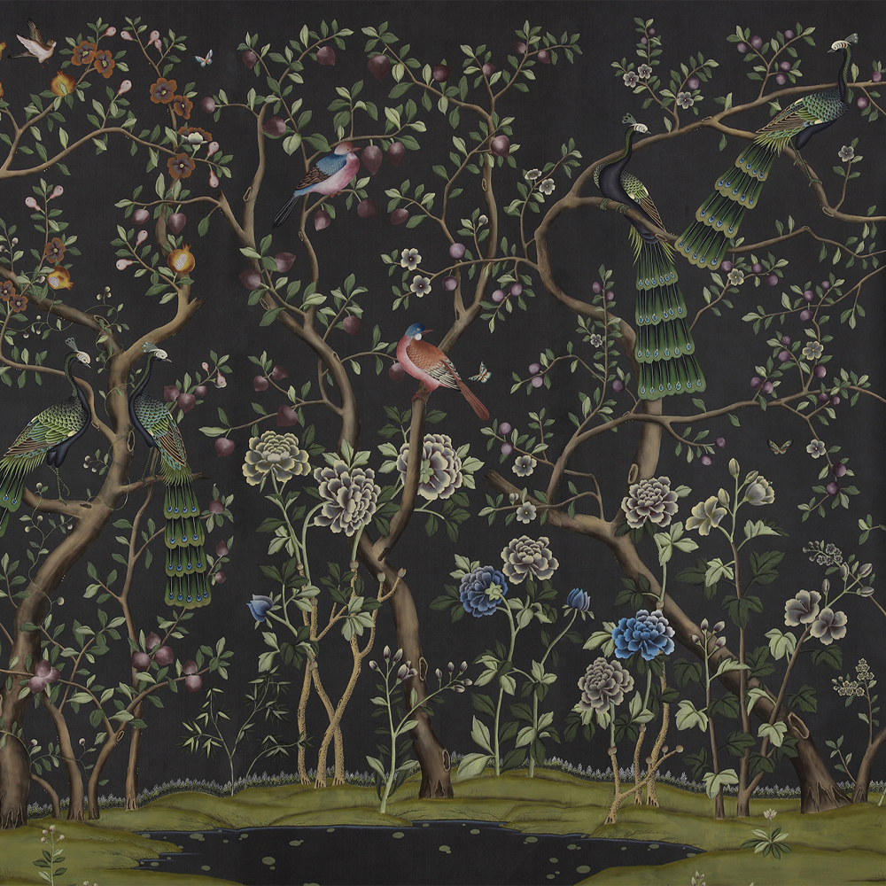 Обои ручная роспись St Laurent Casino metallic silk