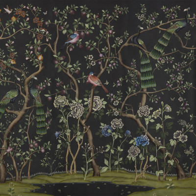 Обои ручная роспись St Laurent Casino metallic silk