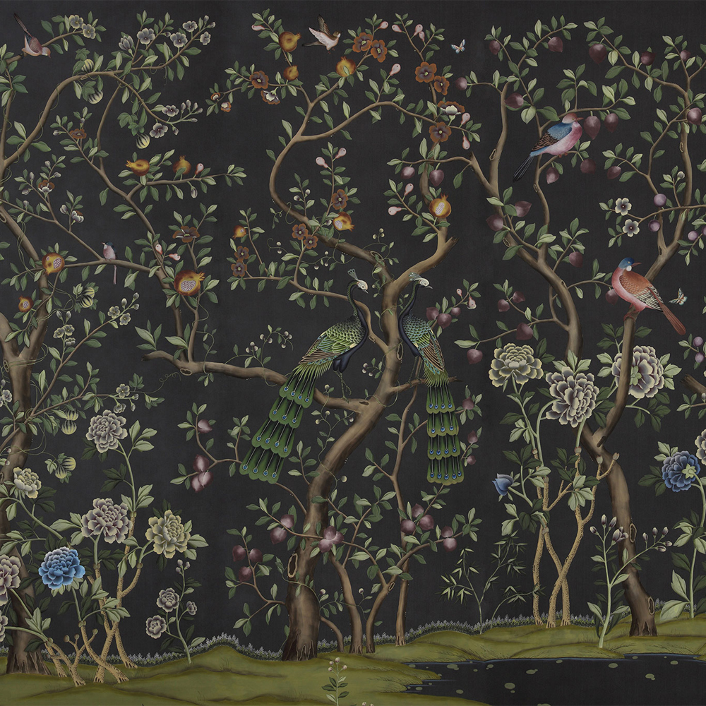 Обои ручная роспись St Laurent Casino metallic silk