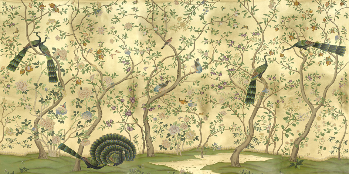 Обои ручная роспись St Laurent Deep Rich Gold