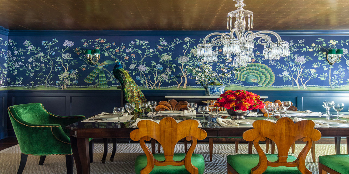 Обои ручная роспись St Laurent Empire Blue