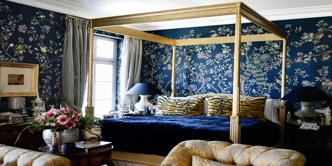 Обои ручная роспись St Laurent Empire Blue