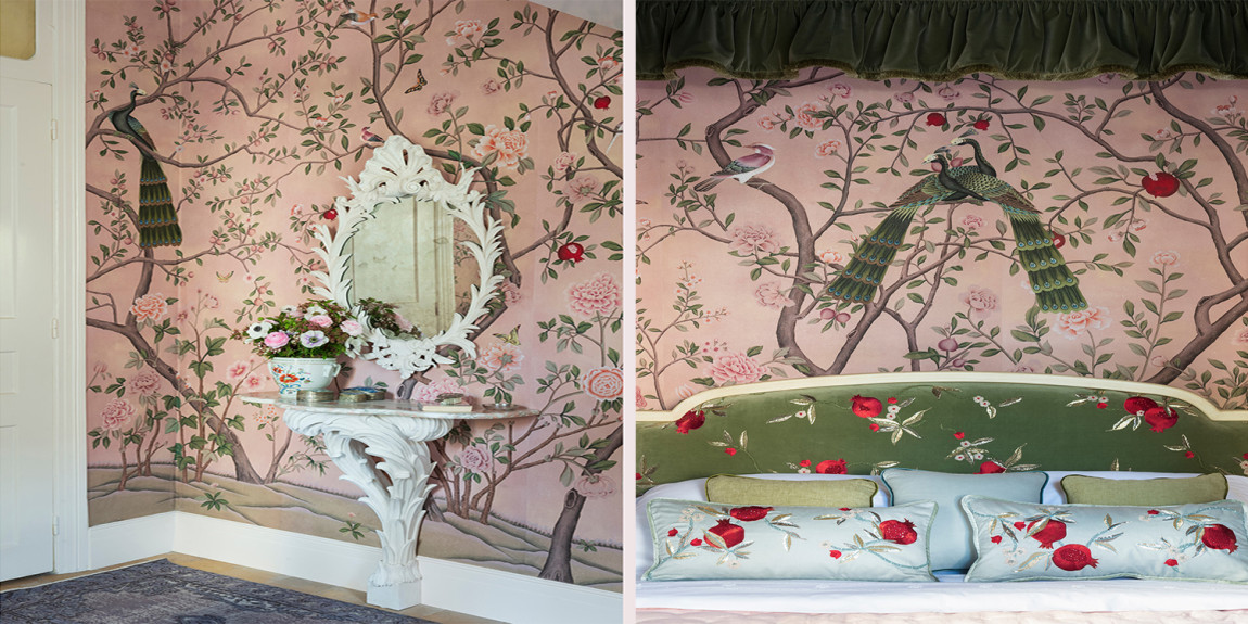 Обои ручная роспись St Laurent Pink