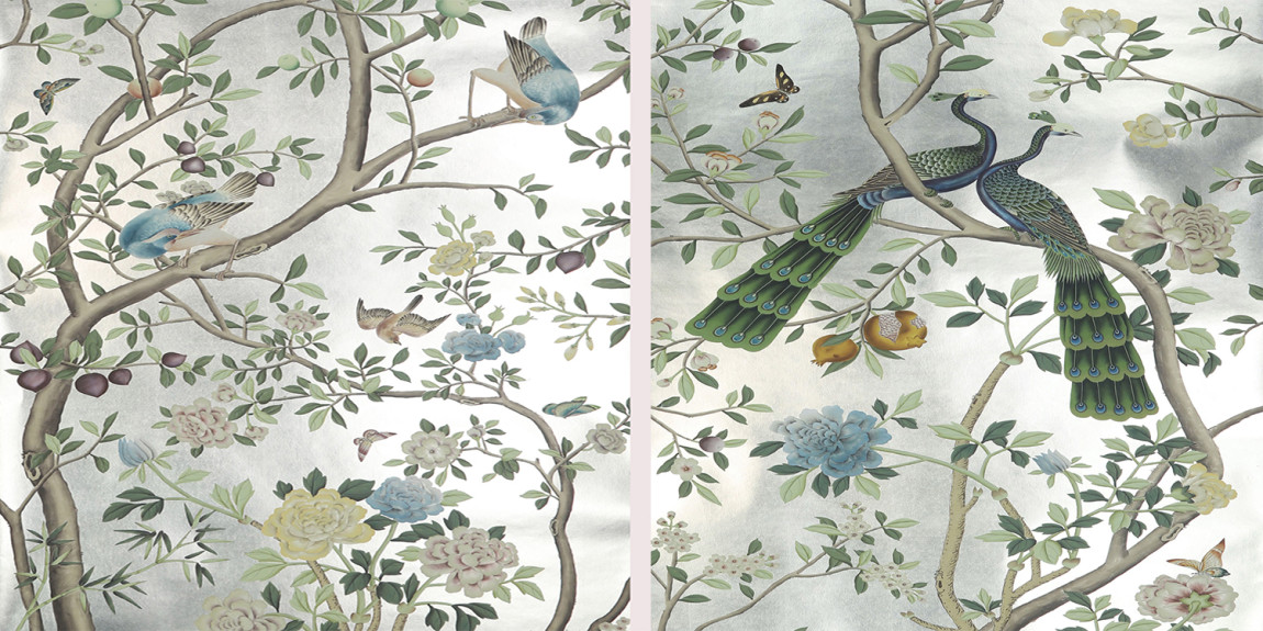 Обои ручная роспись St Laurent White Metal