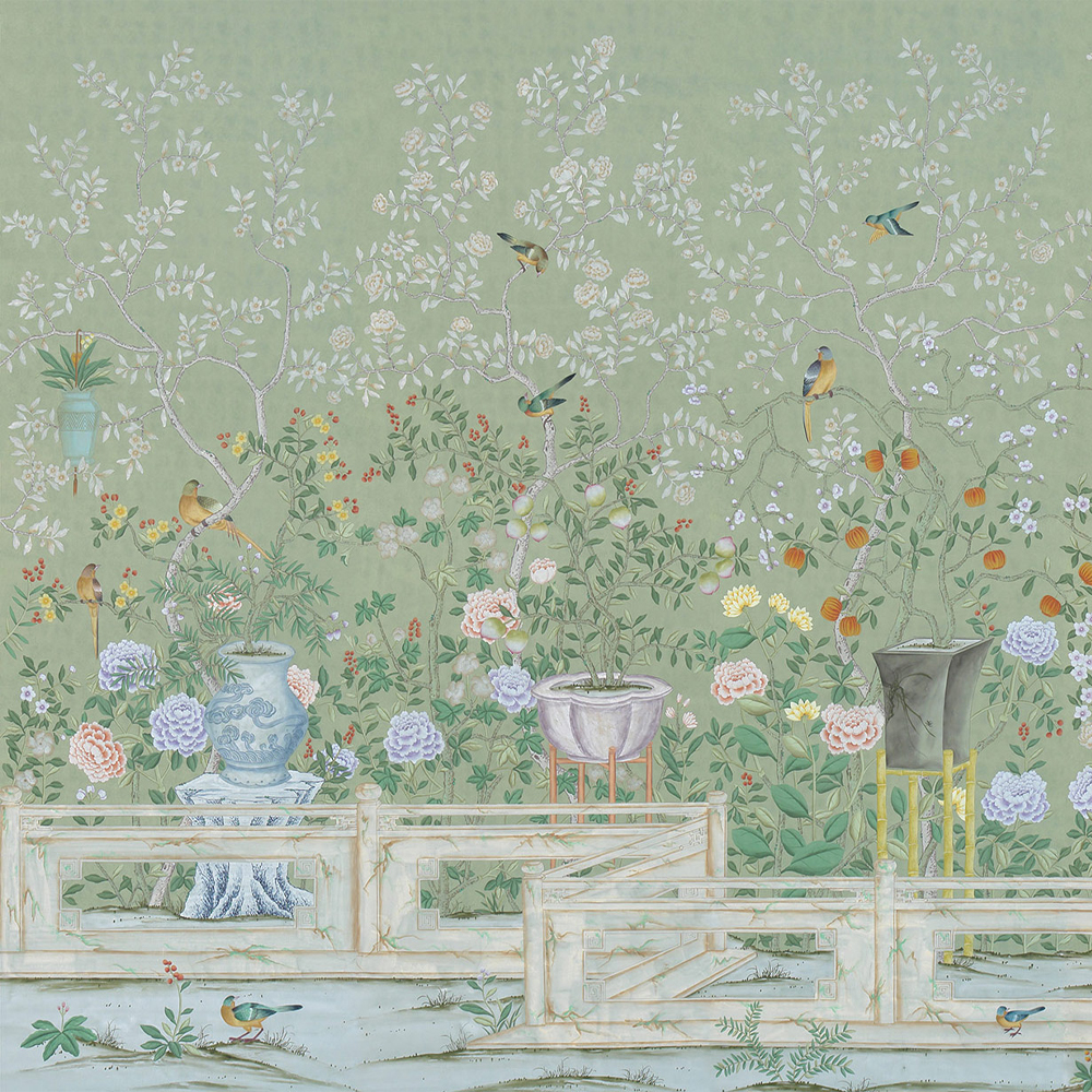 Обои ручная роспись Temple Newsam Mercury Grey