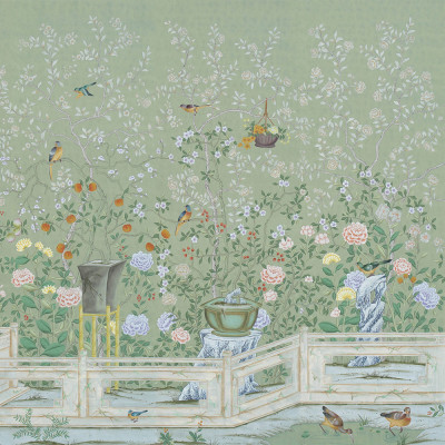 Обои ручная роспись Temple Newsam Mercury Grey