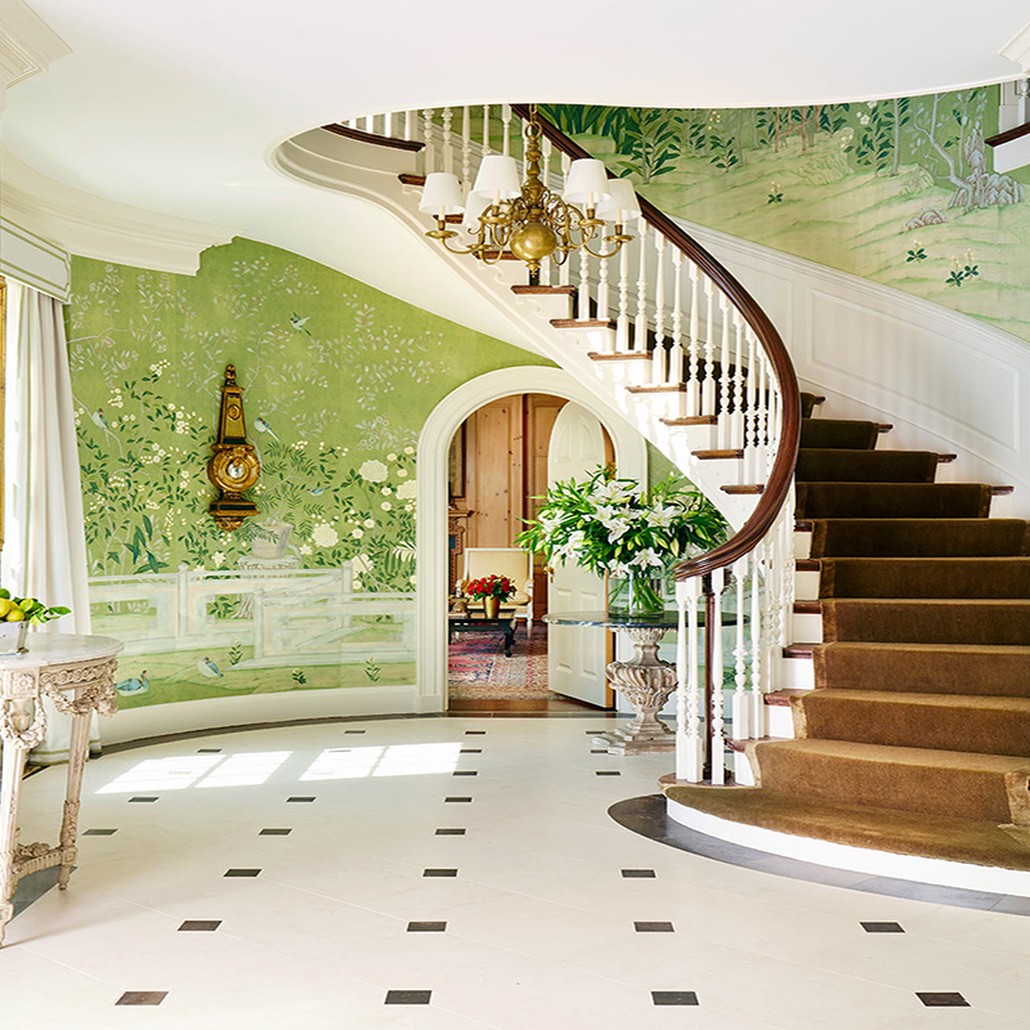 Обои ручная роспись Temple Newsam Moss Green