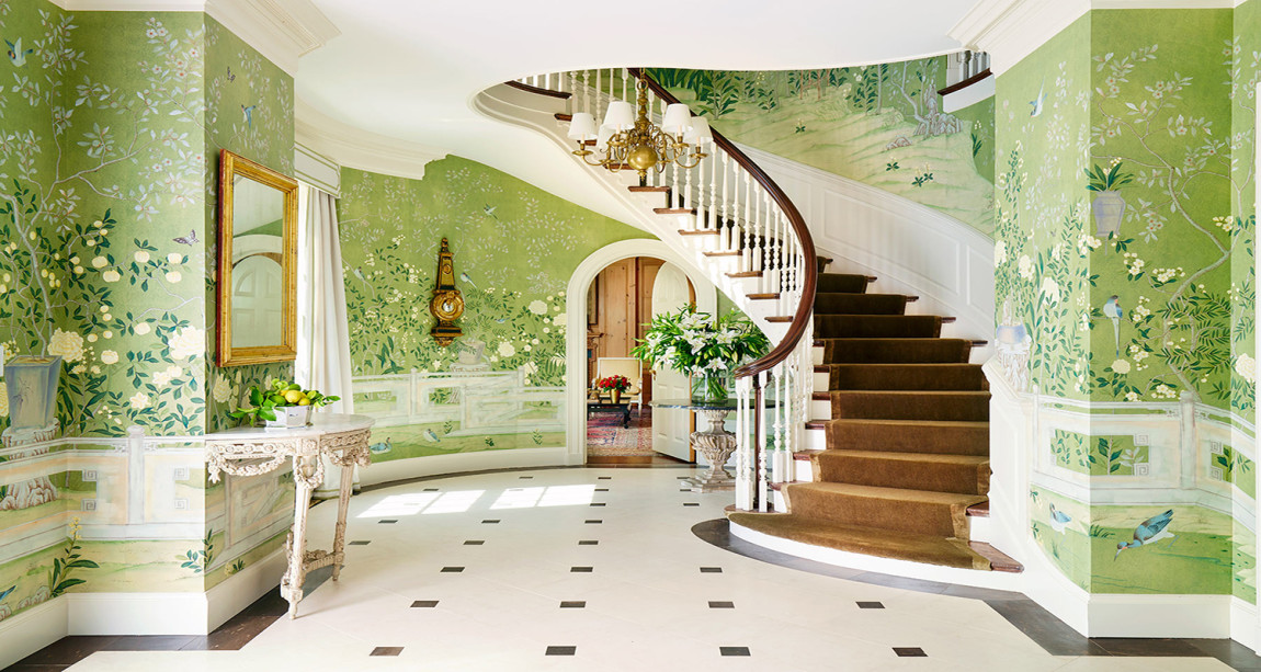 Обои ручная роспись Temple Newsam Moss Green