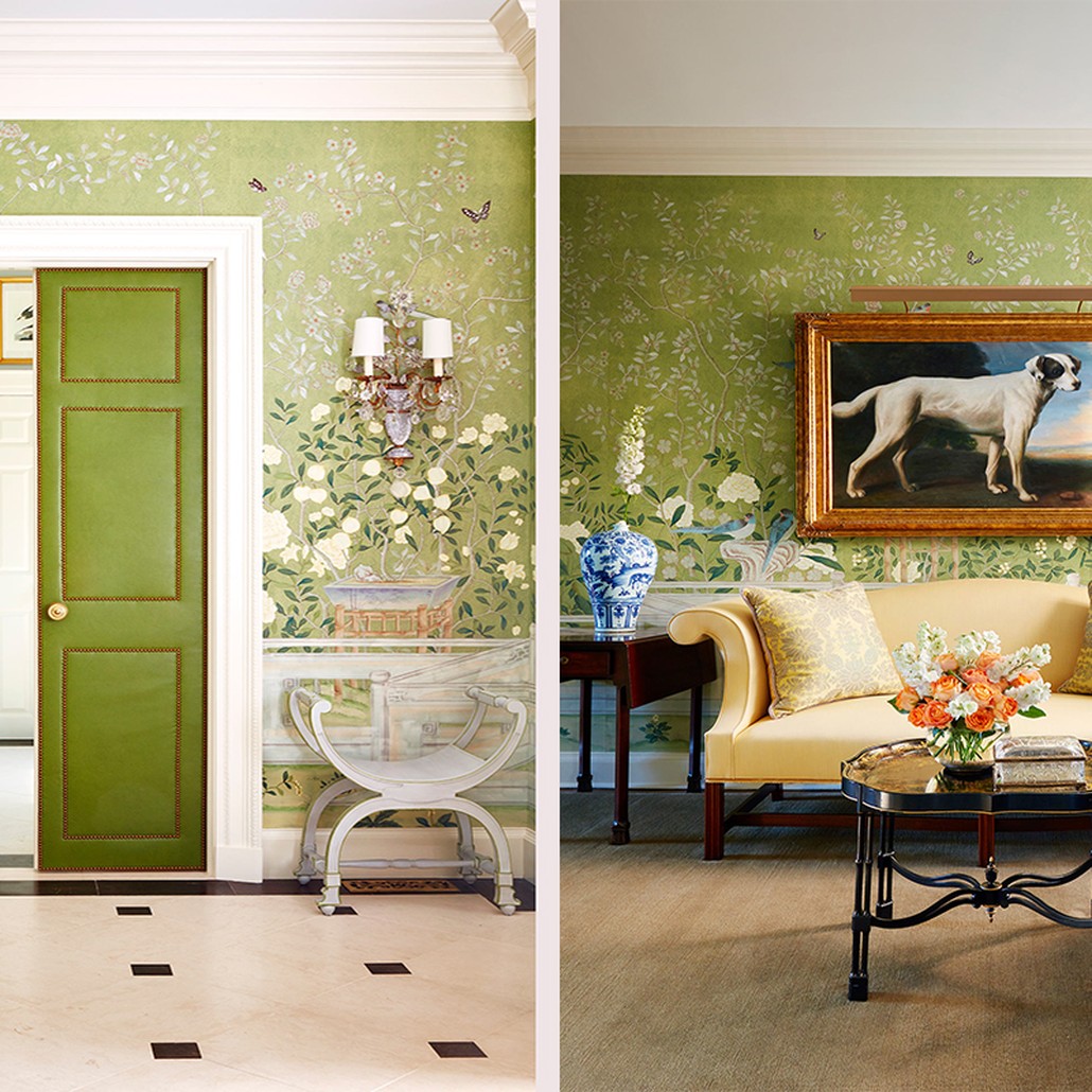 Обои ручная роспись Temple Newsam Moss Green