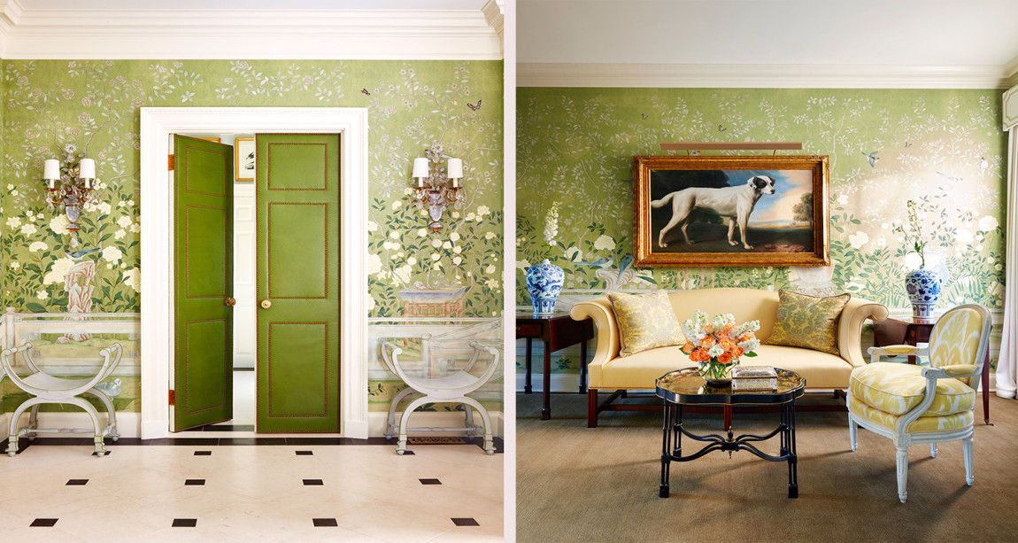 Обои ручная роспись Temple Newsam Moss Green