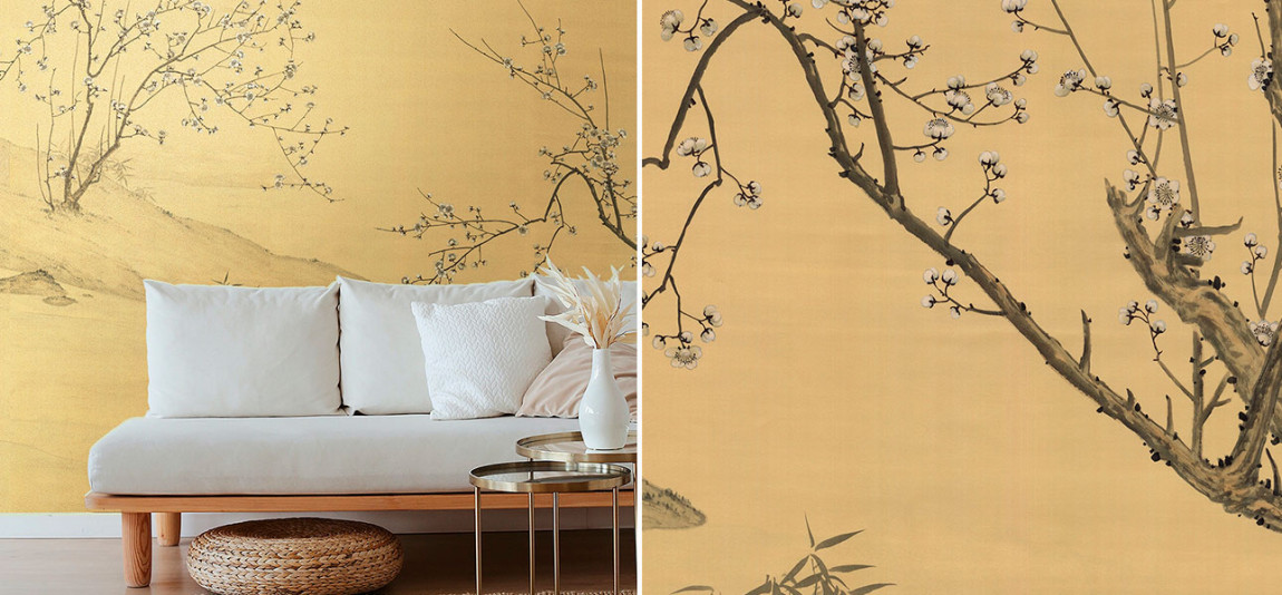 Обои ручная роспись Tree Stream