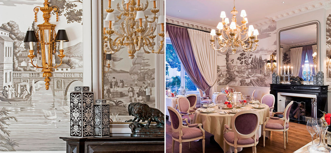 Обои ручная роспись Views of Italy Eau Forte on scenic paper