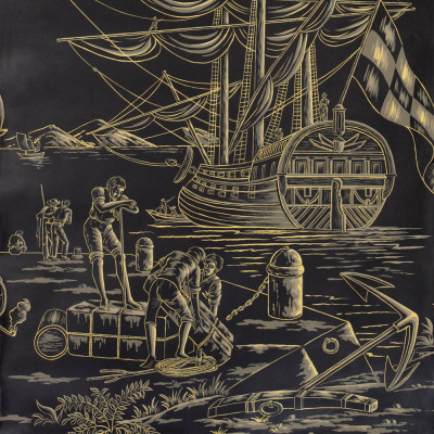 Обои ручная роспись Views of Italy Gold Outline