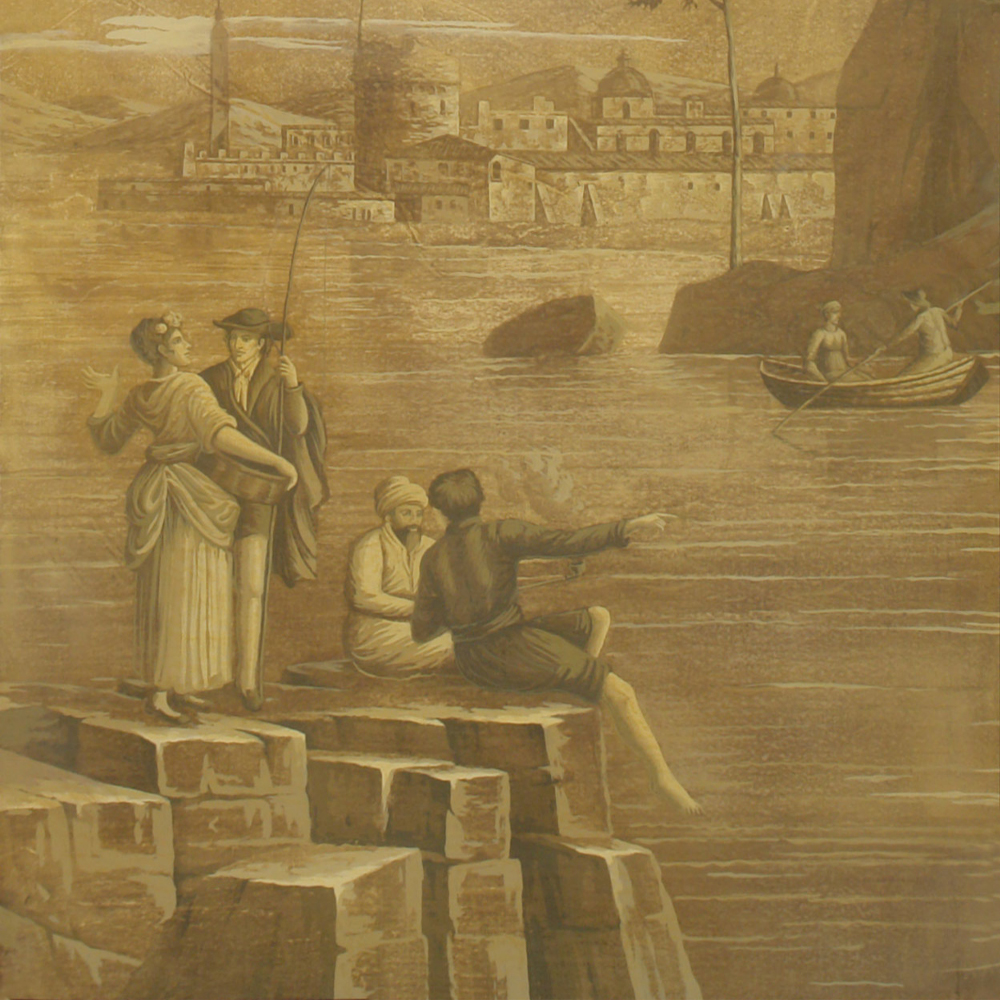 Обои ручная роспись Views of Italy Sepia