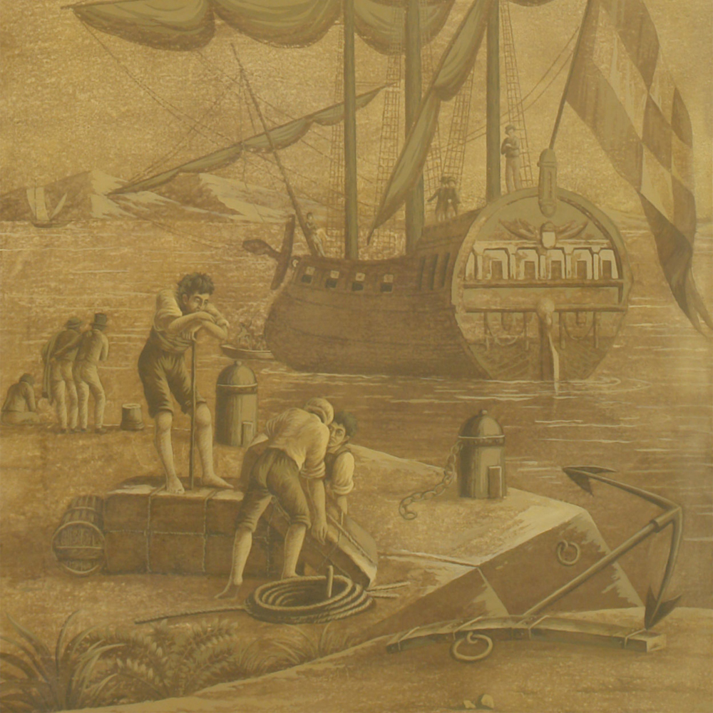 Обои ручная роспись Views of Italy Sepia