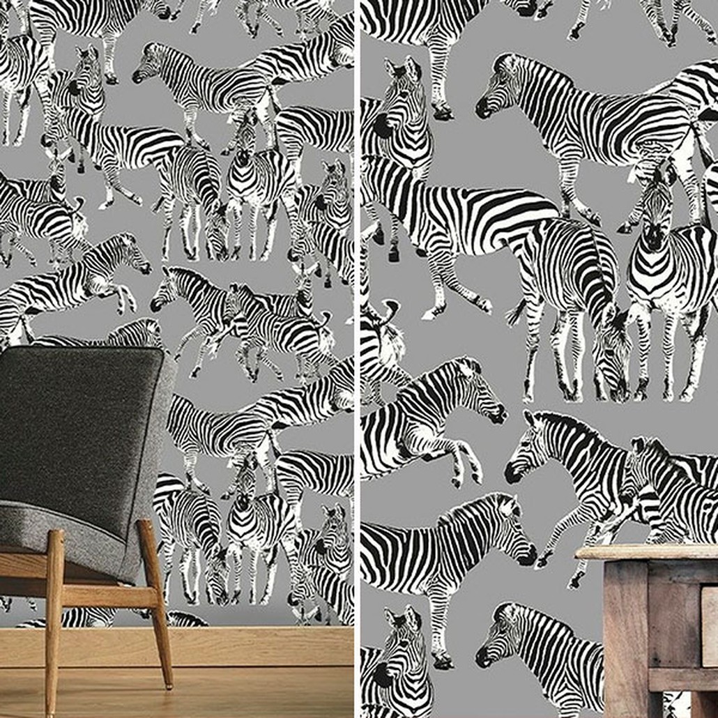 Обои ручная роспись Zebras Mid Grey