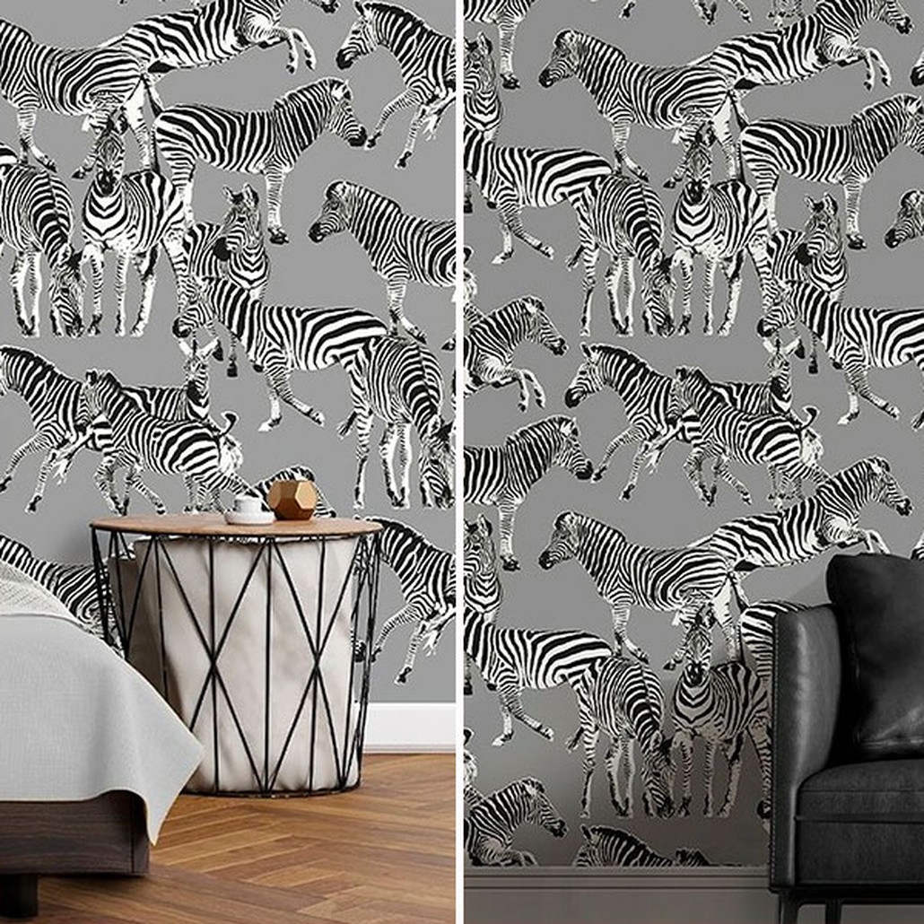 Обои ручная роспись Zebras Mid Grey