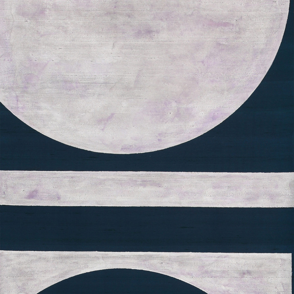 Обои ручная роспись в стиле Арт-деко Assemblage Aluminium Leaf with désargenter pearlescent antiquing