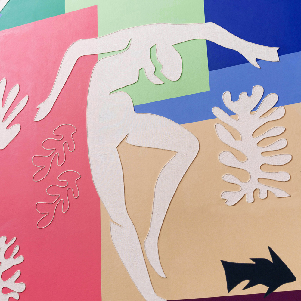 Обои ручная роспись в стиле Арт-деко Jazz Special Colourway on dyed silk with embroidery