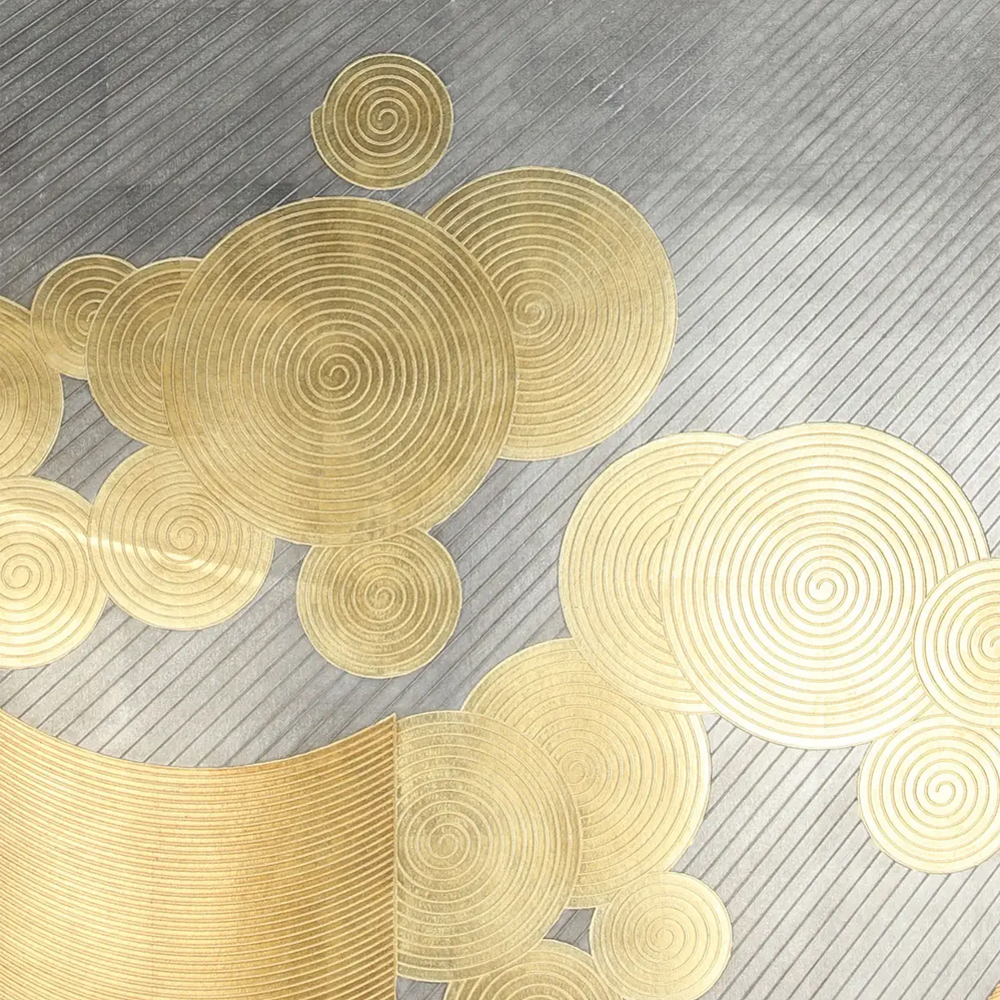 Обои ручная роспись в стиле Арт-деко Namban Colourway SC-289 on gold gilded paper